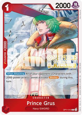 Prince Grus (Judge Pack Vol. 7) (OP11-013) - One Piece Promotion Cards Foil - for just $0.23! 