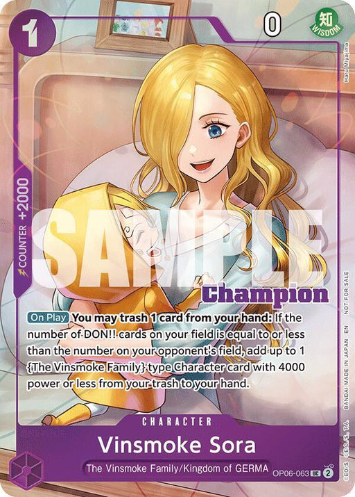Vinsmoke Sora (CS 25-26 Winner Card Set 2) [One Piece Promotion Cards] - for just $0.10! 