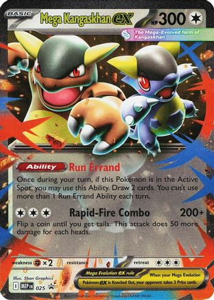 Mega Kangaskhan ex 025 - ME Mega Evolution Promo Holofoil - for just $0.45! 