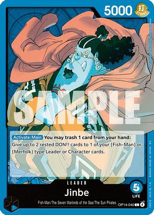 Jinbe - OP14-040 (OP14-040) - The Azure Sea's Seven - for just $0.08! 