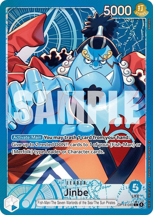 Jinbe (OP14-040) (Alternate Art) [The Azure Sea's Seven] - for just $4.90! 