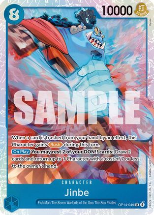 Jinbe - OP14-049 (OP14-049) - The Azure Sea's Seven Foil - for just $0.72! 