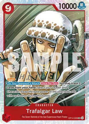 Trafalgar Law - OP14-009 (OP14-009) - The Azure Sea's Seven Foil - for just $0.23! 