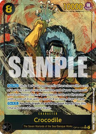 Crocodile - OP14-120 (Alternate Art) (OP14-120) - The Azure Sea's Seven Foil - for just $20.60! 