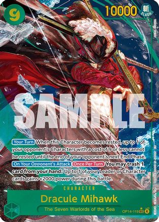 Dracule Mihawk - OP14-119 (Alternate Art) (OP14-119) - The Azure Sea's Seven Foil - for just $13! 