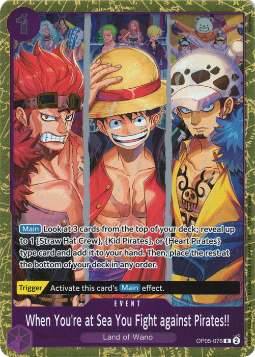 When You're at Sea You Fight against Pirates!! (2025 Pirates League Finals Textured Foil) [One Piece Promotion Cards] - for just $556.90! 