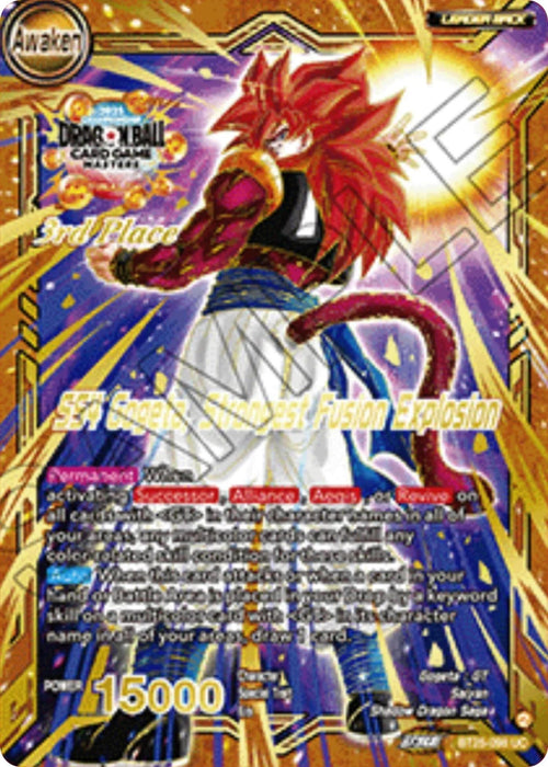 SS4 Son Goku & SS4 Vegeta // SS4 Gogeta, Strongest Fusion Explosion (3rd Place) (BT25-098) [Tournament Promotion Cards] - for just $0.10! 