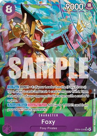 Foxy (Alternate Art) (EB04-036) - The Azure Sea's Seven Foil - for just $2.85! 