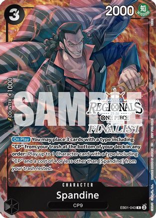 Spandine (Online Regional Finalist Card Set 2025 Vol.1) (EB01-043) - One Piece Promotion Cards Foil - for just $30.85! 