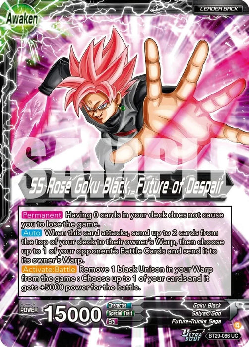 Goku Black // SS Rose Goku Black, Future of Despair (BT29-086) [Fearsome Rivals] - for just $0.10! 