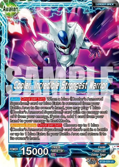 Cooler // Cooler, Incredible Strongest Warrior (BT29-029) [Fearsome Rivals] - for just $0.10! 