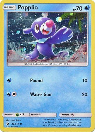 Popplio (39/149) (Cosmos Holo) [Sun & Moon: Base Set] - for just $1.10! 