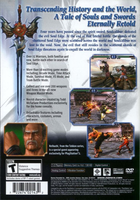 Soul Calibur II – PlayStation 2 (PS2) - for just $10.99! 