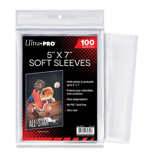 Ultra PRO: 100ct Soft Sleeves (5" x 7") - Just $0! Shop now at Retro Gaming of Denver