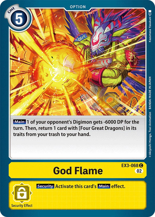 God Flame [EX3-068] [Draconic Roar] - Just $0.09! Shop now at Retro Gaming of Denver