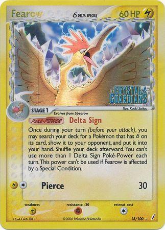 Fearow (18/100) (Delta Species) (Stamped) [EX: Crystal Guardians] - for just $9.35! 