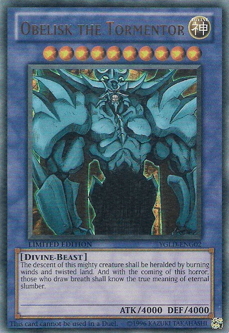 Obelisk the Tormentor [YGLD-ENG02] Ultra Rare - for just $0.80! 