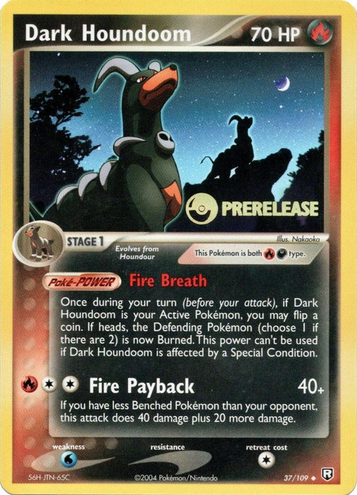 Dark Houndoom (37/109) (Prerelease Promo) [EX: Team Rocket Returns] - for just $44! 
