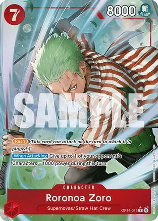 Roronoa Zoro - OP14-015 (Alternate Art) (OP14-015) - The Azure Sea's Seven Foil - for just $4.78! 