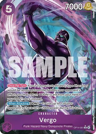 Vergo (Alternate Art) (OP14-061) - The Azure Sea's Seven Foil - for just $4.35! 