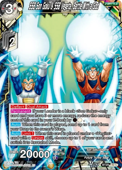 SSB Son Goku & SSB Vegeta, Battle With a God (BT29-140) [Fearsome Rivals] - for just $0.10! 