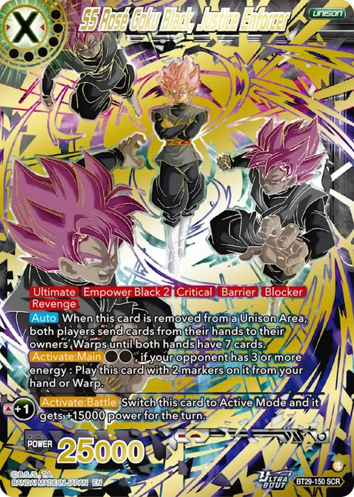 SS Rose Goku Black, Justice Enforcer (BT29-150) [Fearsome Rivals] - for just $114.30! 