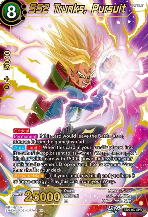 SS2 Trunks, Pursuit (SPR) (BT29-097) [Fearsome Rivals] - for just $17.65! 
