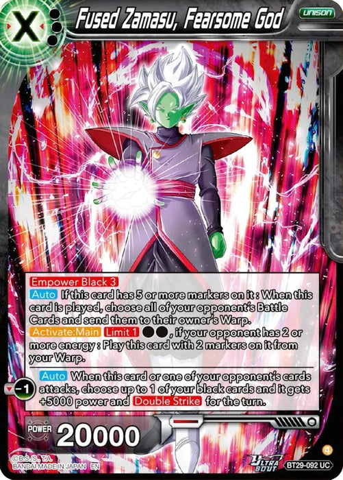 Fused Zamasu, Fearsome God (BT29-092) [Fearsome Rivals] - for just $0.15! 