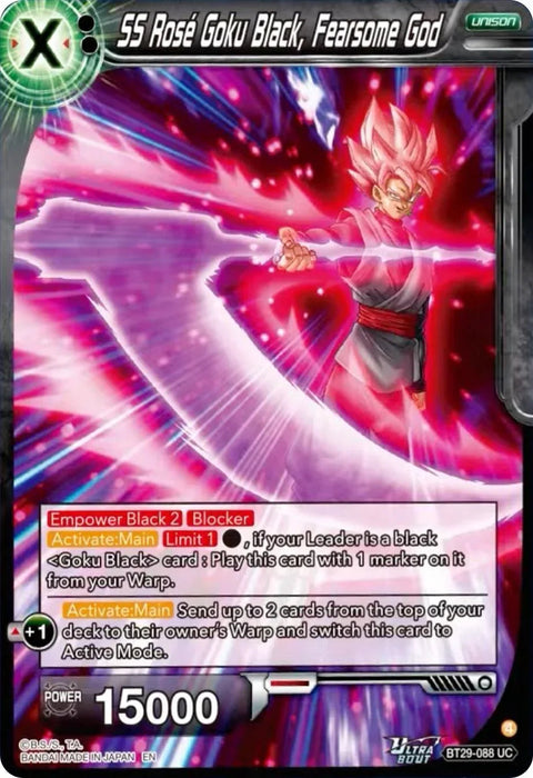SS Rose Goku Black, Fearsome God (BT29-088) [Fearsome Rivals] - for just $0.10! 