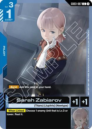 Sarah Zabiarov (GD03-087) - Steel Requiem - for just $0.03! 