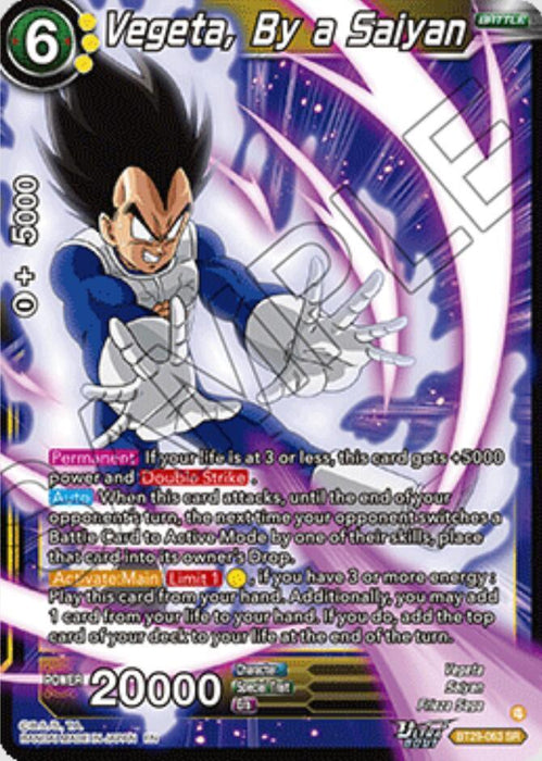 Vegeta, By a Saiyan (BT29-063) [Fearsome Rivals] - for just $0.70! 