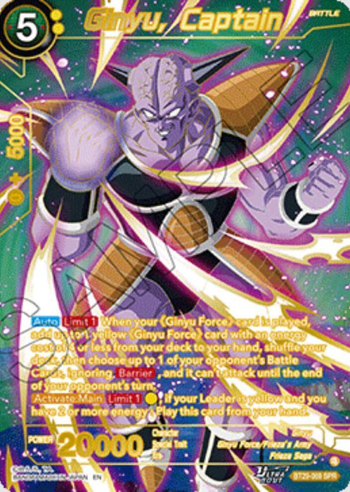 Ginyu, Captain (SPR) (BT29-069) [Fearsome Rivals] - for just $1.20! 