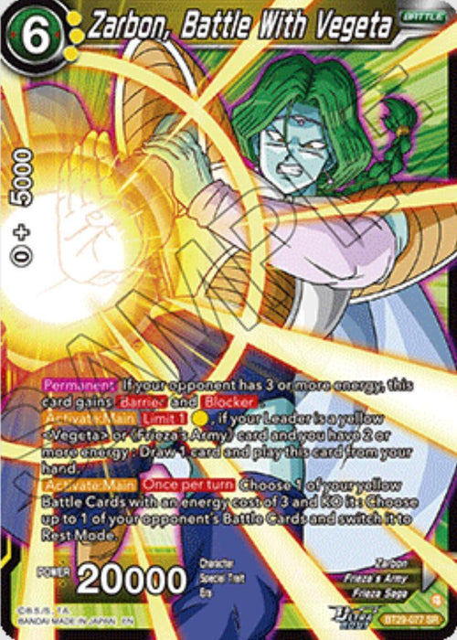 Zarbon, Battle With Vegeta (BT29-077) [Fearsome Rivals] - for just $0.45! 