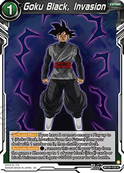 Goku Black, Invasion (BT29-103) [Fearsome Rivals] - for just $0.10! 