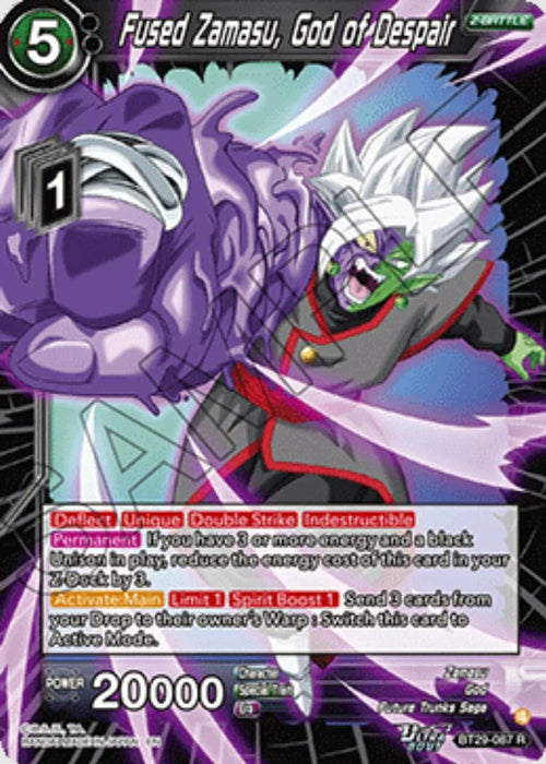 Fused Zamasu, God of Despair (BT29-087) [Fearsome Rivals] - for just $0.15! 
