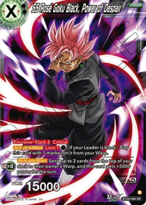 SS Rose Goku Black, Power of Despair (BT29-089) [Fearsome Rivals] - for just $0.45! 