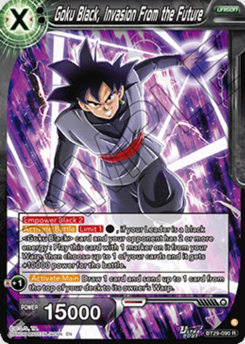Goku Black, Invasion From the Future (BT29-090) [Fearsome Rivals] - for just $0.40! 