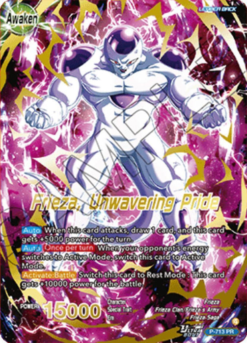 Frieza // Frieza, Unwavering Pride (Gold Stamped) (P-713) [Promotion Cards] - for just $7.20! 