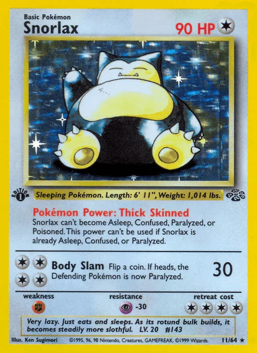 Snorlax (11/64) [Jungle 1st Edition] - for just $128.75! 