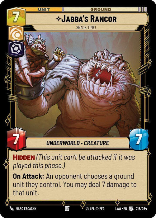 Jabba's Rancor - Snack Time! (216/264) (216/264) [A Lawless Time] - for just $0.10! 
