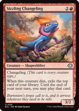 Sizzling Changeling (ECL-155) - Lorwyn Eclipsed - for just $0.05! 