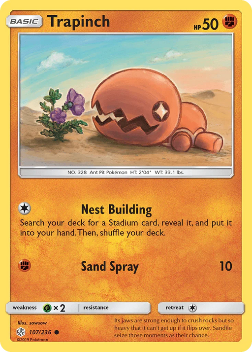 Trapinch (107/236) [Sun & Moon: Cosmic Eclipse] - for just $0.10! 