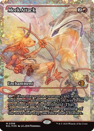Meek Attack (398) (Showcase) (Fracture Foil) (ECL-398) - Lorwyn Eclipsed Foil - for just $13.39! 