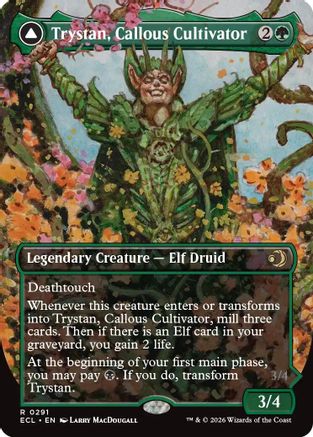 Trystan, Callous Cultivator (Borderless) (ECL-291) - Lorwyn Eclipsed Foil - for just $0.14! 