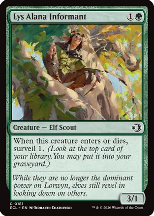 Lys Alana Informant (ECL-181) - Lorwyn Eclipsed Foil - for just $0.06! 