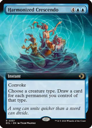 Harmonized Crescendo (Extended Art) (ECL-357) - Lorwyn Eclipsed Foil - for just $0.41! 