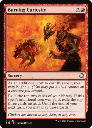 Burning Curiosity (ECL-129) - Lorwyn Eclipsed Foil - for just $0.05! 