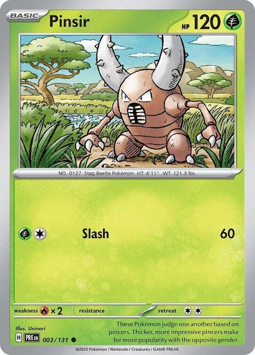 Pinsir (003/131) [Scarlet & Violet: Prismatic Evolutions] - for just $0.10! 