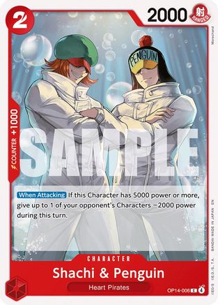 Shachi & Penguin (OP14-006) - The Azure Sea's Seven - for just $0.05! 