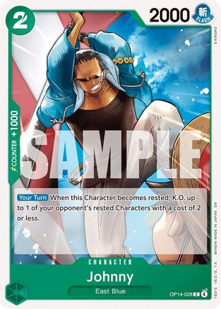 Johnny (OP14-028) - The Azure Sea's Seven - for just $0.05! 